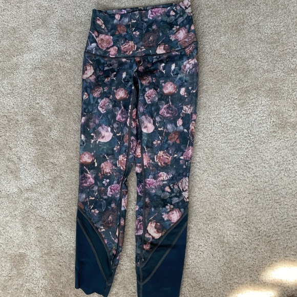 lululemon Floral Leggings - Pink and Grey - Picture 1 of 3